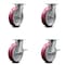 Service Caster 8 Inch Kingpinless Poly on Aluminum Wheel Swivel Caster Set with 2 Brakes SCC SCC-KP30S820-PAR-2-SLB-2 - alternate 1